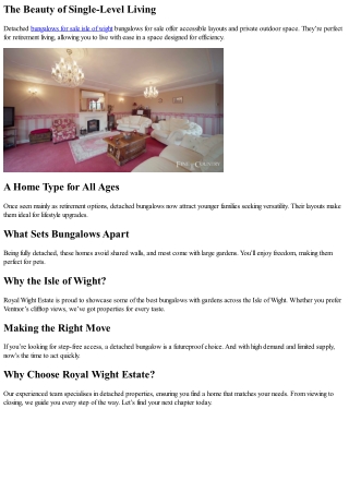 Browse Top Detached Bungalows Available Now
