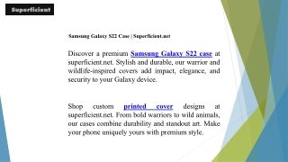 Samsung Galaxy S22 Case Superficient.net