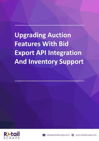 Bid Export API Integration For Inventory & Bids Management