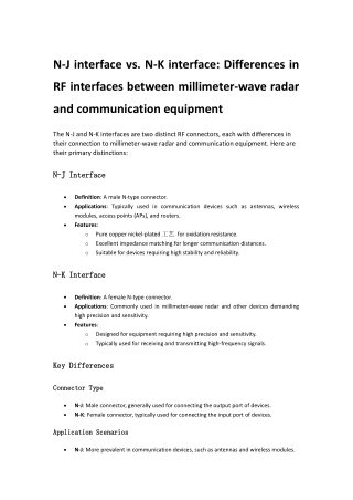 N-J interface vs. N-K interface Differences