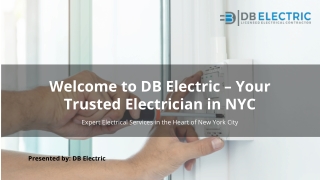 Welcome to DB Electric – Your Trusted Electrician in NYC