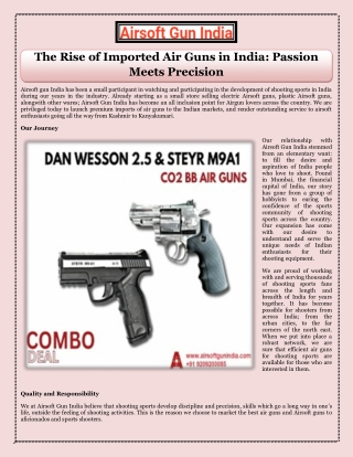 The Rise of Imported Air Guns in India Passion Meets Precision