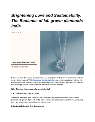 lab grown diamonds india