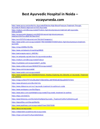 Top Ayurvedic Hospital in Noida - vccayurveda.com
