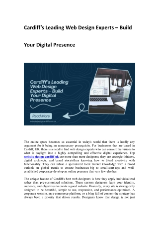 Website Design Cardiff UK