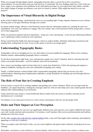 How Typography Hierarchy Shapes User Trust
