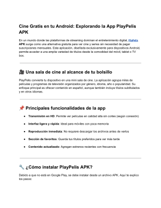 Cine Gratis en tu Android_ Explorando la App PlayPelis APK