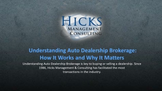 Understanding Auto Dealership Brokerage: How It Works And Why It Matters