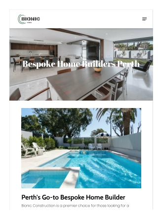 Bespoke home builders perth