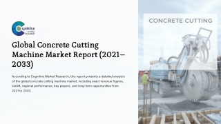 Concrete Cutting Machine Market Report