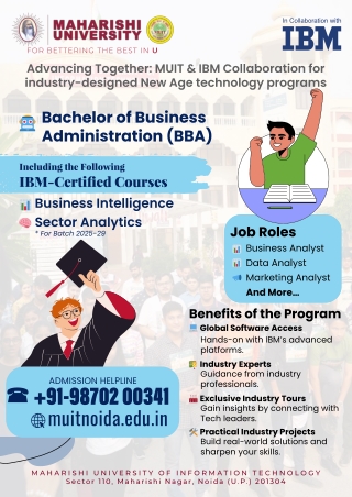 BBA MUIT flyer-IBM Noida Campus