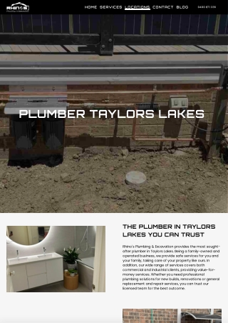 Plumber Taylors Lakes