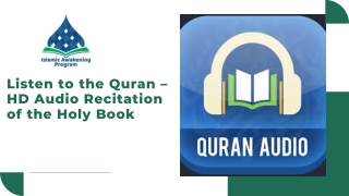 Listen to the Quran – HD Audio Recitation of the Holy Book