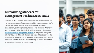 Empowering students for management studies across India
