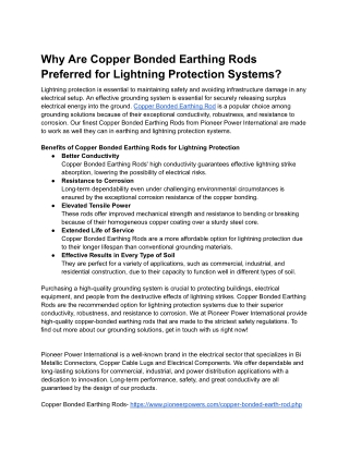 Copper Bonded Earthing Rod by Pioneer Power International