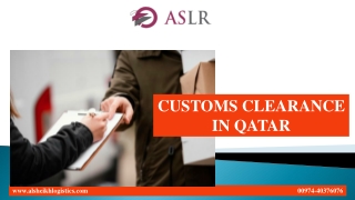 CUSTOMS CLEARANCE IN QATAR