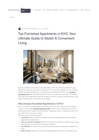 Luxury short term rentals NYC