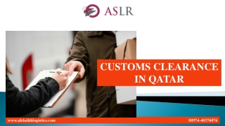 CUSTOMS CLEARANCE IN QATAR