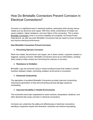 Bi Metallic Lugs & Bi Metal Lugs by Pioneer Power International