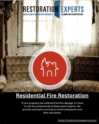 Residential Fire Restoration Services – Fast, Certified, and 24/7 Emergency Help