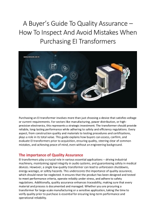 A Buyer’s Guide To Quality Assurance – How To Inspect And Avoid Mistakes When Pu