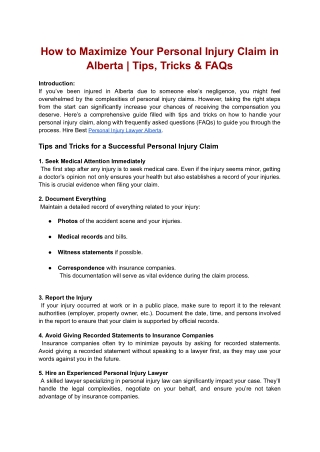 How to Hire a Personal Injury Lawyer in Alberta | Steps to Get the Compensation