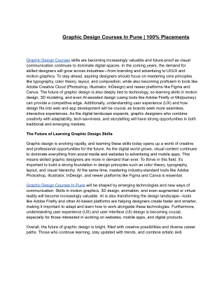 Graphic Design Courses In Pune | 100% Placements