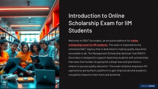 Introduction to Online Scholarship Exam for IIM Students