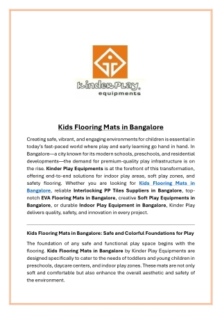 Kids Flooring Mats in Bangalore