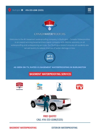 Basement Waterproofing Burlington