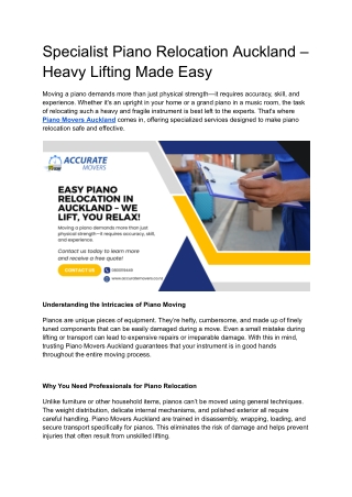 Specialist Piano Relocation in Auckland – Heavy Lifting Made Easy