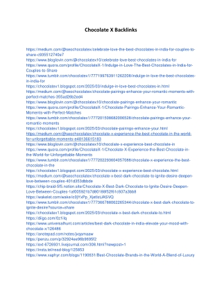 Chocolate X Backlinks