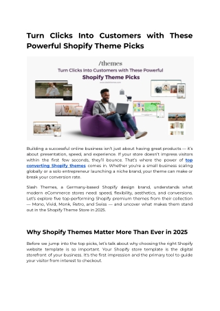 Turn Clicks Into Customers with These Powerful Shopify Theme Picks - Google Docs