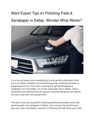 want-expert-tips-on-polishing-pads-and-sandpaper-in-dallas-wonder-what-works