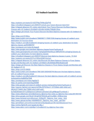 V2 Vedtech backlinks