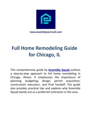 Full Home Remodeling Guide for Chicago, IL