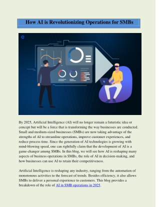 AI SMB Revolutionizing 2025 | AI Development Services | Eoxys IT