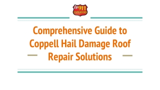 Comprehensive Guide to Coppell Hail Damage Roof Repair Solutions