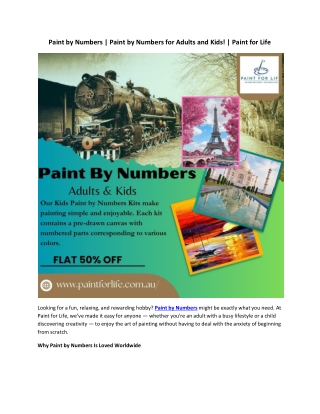 Paint by Numbers content