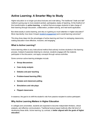Active Learning_ A Smarter Way to Study