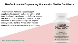 NewEra Protect – Empowering Women with Bladder Confidence
