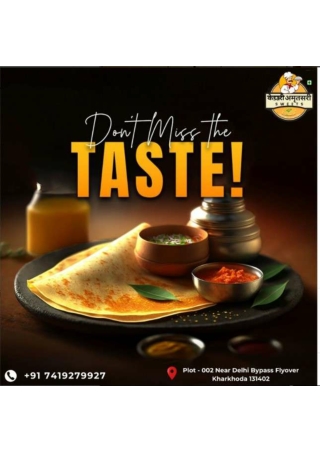 Delicious hot and crispy South India Dosa