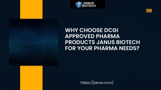 DCGI Approved Pharma Products
