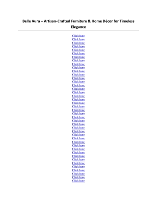 Belle Aura – Artisan‑Crafted Furniture & Home Décor for Timeless Elegance