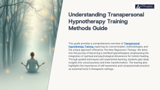 Understanding Transpersonal Hypnotherapy Training methods guide