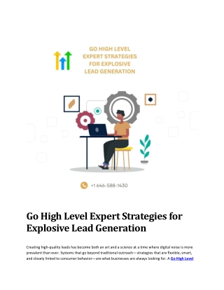 Go High Level Expert Strategies for Explosive Lead Generation