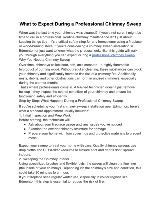 What to Expect During a Professional Chimney Sweep