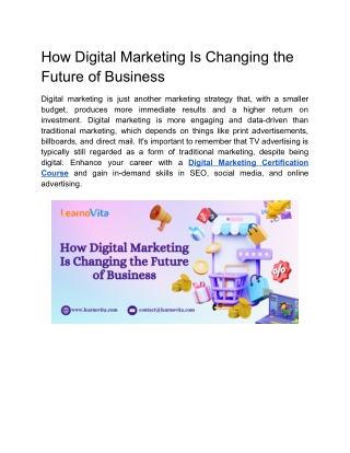 How Digital Marketing Is Changing the Future of Business