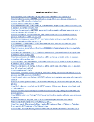 Methadonepk backlinks