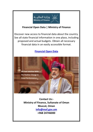 Financial Open Data | Ministry of Finance
